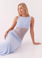 Miss | Jurk Dames Maxi Open Rug - Jersey - Miss Madera MIS-MQOVSR