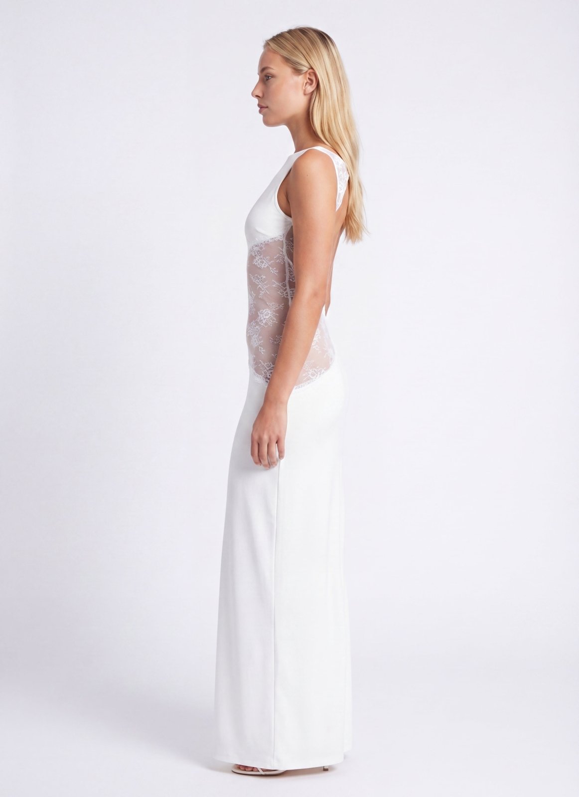 Miss | Jurk Dames Maxi Open Rug - Jersey - Miss Madera MIS-CKIYMG