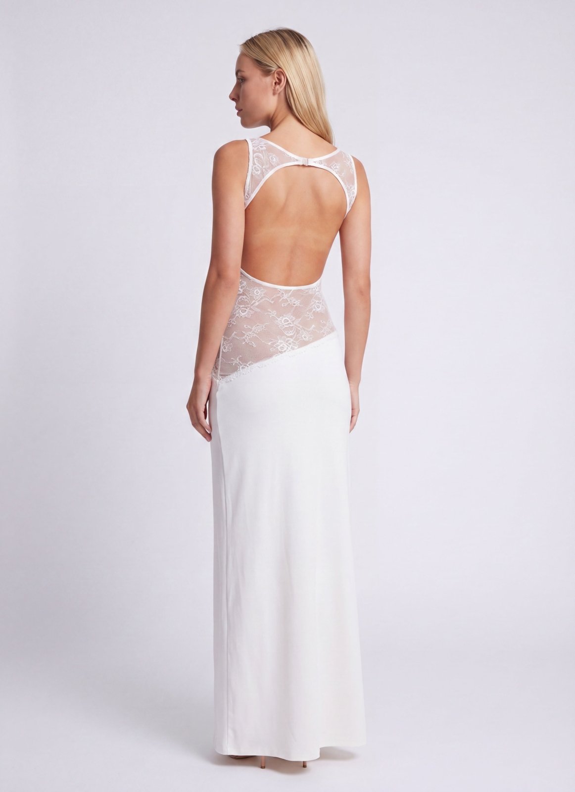 Miss | Jurk Dames Maxi Open Rug - Jersey - Miss Madera MIS-CKIYMG