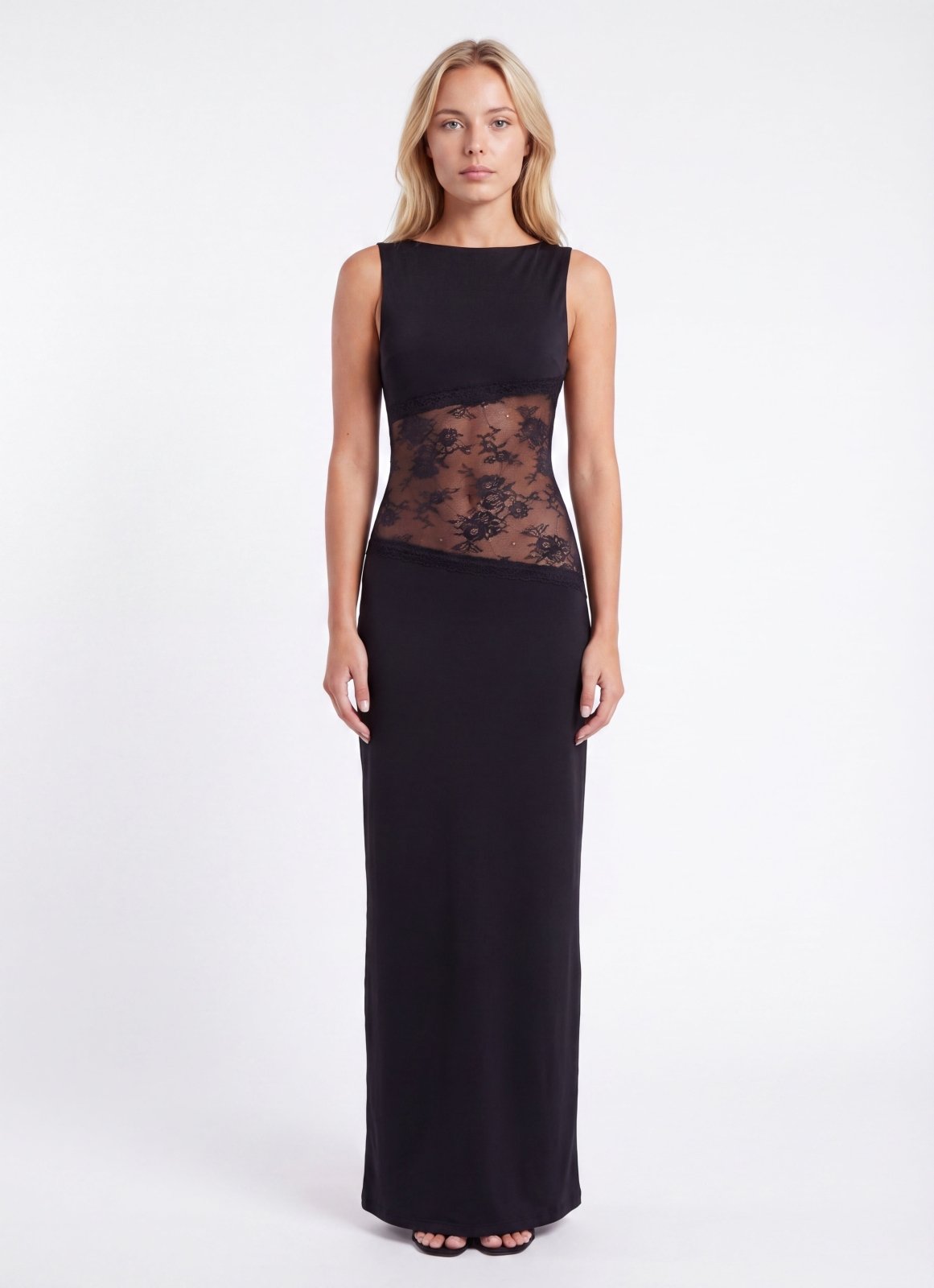 Miss | Jurk Dames Maxi Open Rug - Jersey - Miss Madera MIS-F4J9R8