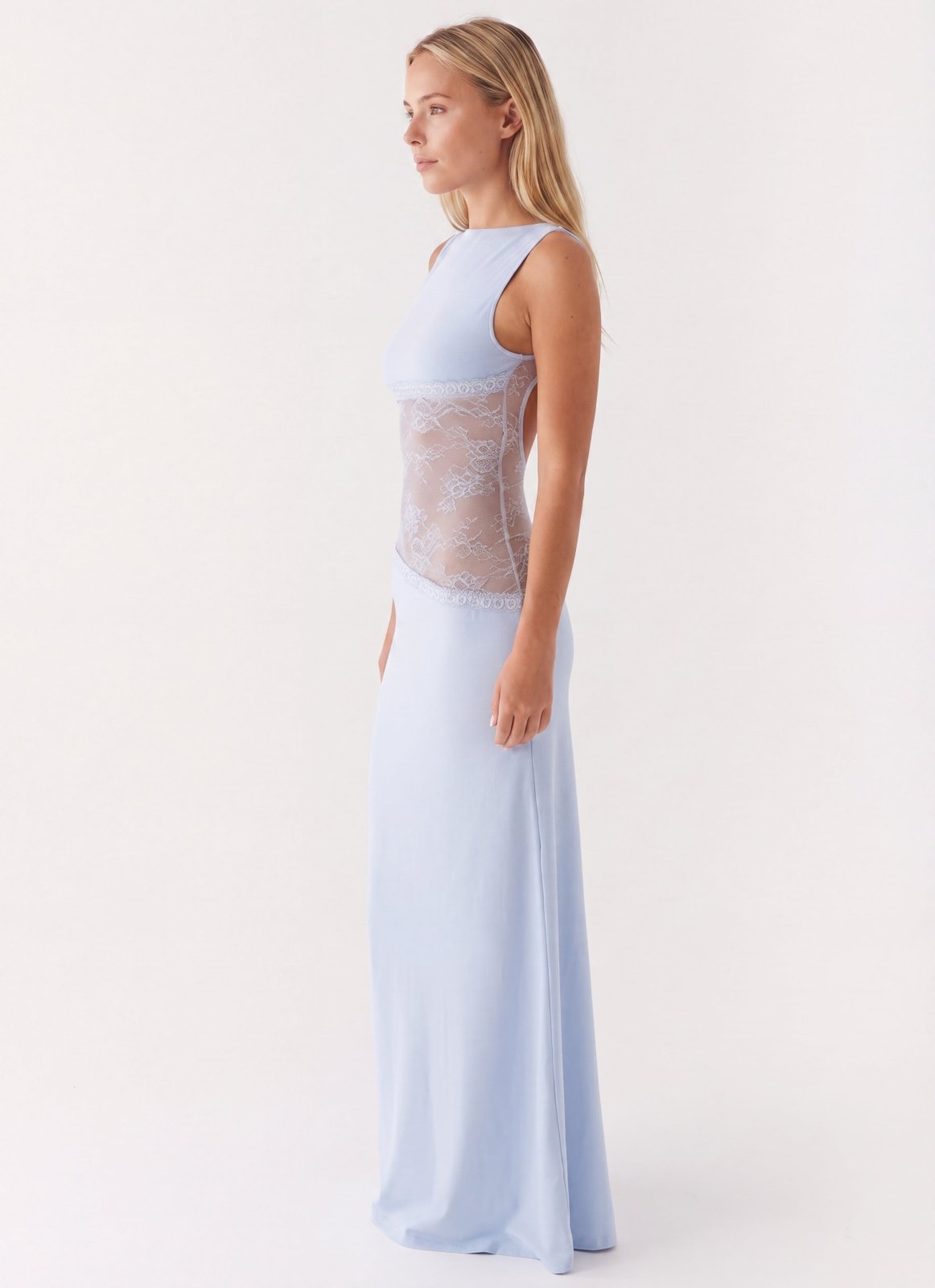 Miss | Jurk Dames Maxi Open Rug - Jersey - Miss Madera MIS-MQOVSR