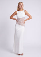 Miss | Jurk Dames Maxi Open Rug - Jersey - Miss Madera MIS-MQOVSR