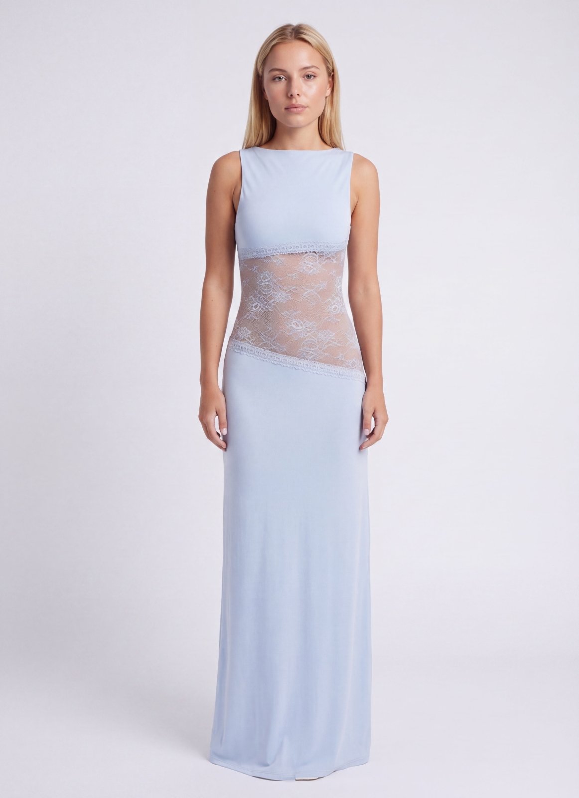 Miss | Jurk Dames Maxi Open Rug - Jersey - Miss Madera MIS-MQOVSR