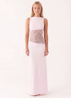 Miss | Jurk Dames Maxi Open Rug - Jersey - Miss Madera MIS-K9LAIO