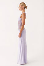 Miss | Jurk Dames Maxi Open Rug - Jersey - Miss Madera MIS-K9LAIO