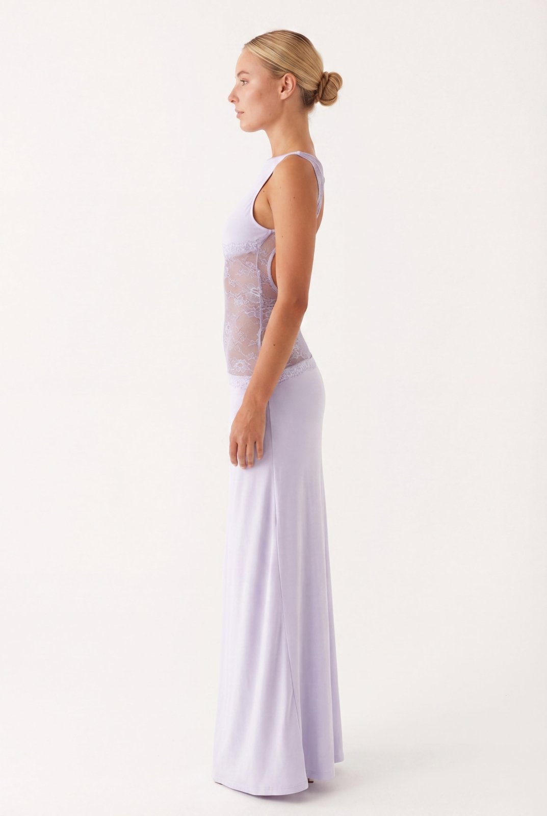 Miss | Jurk Dames Maxi Open Rug - Jersey - Miss Madera MIS-K9LAIO