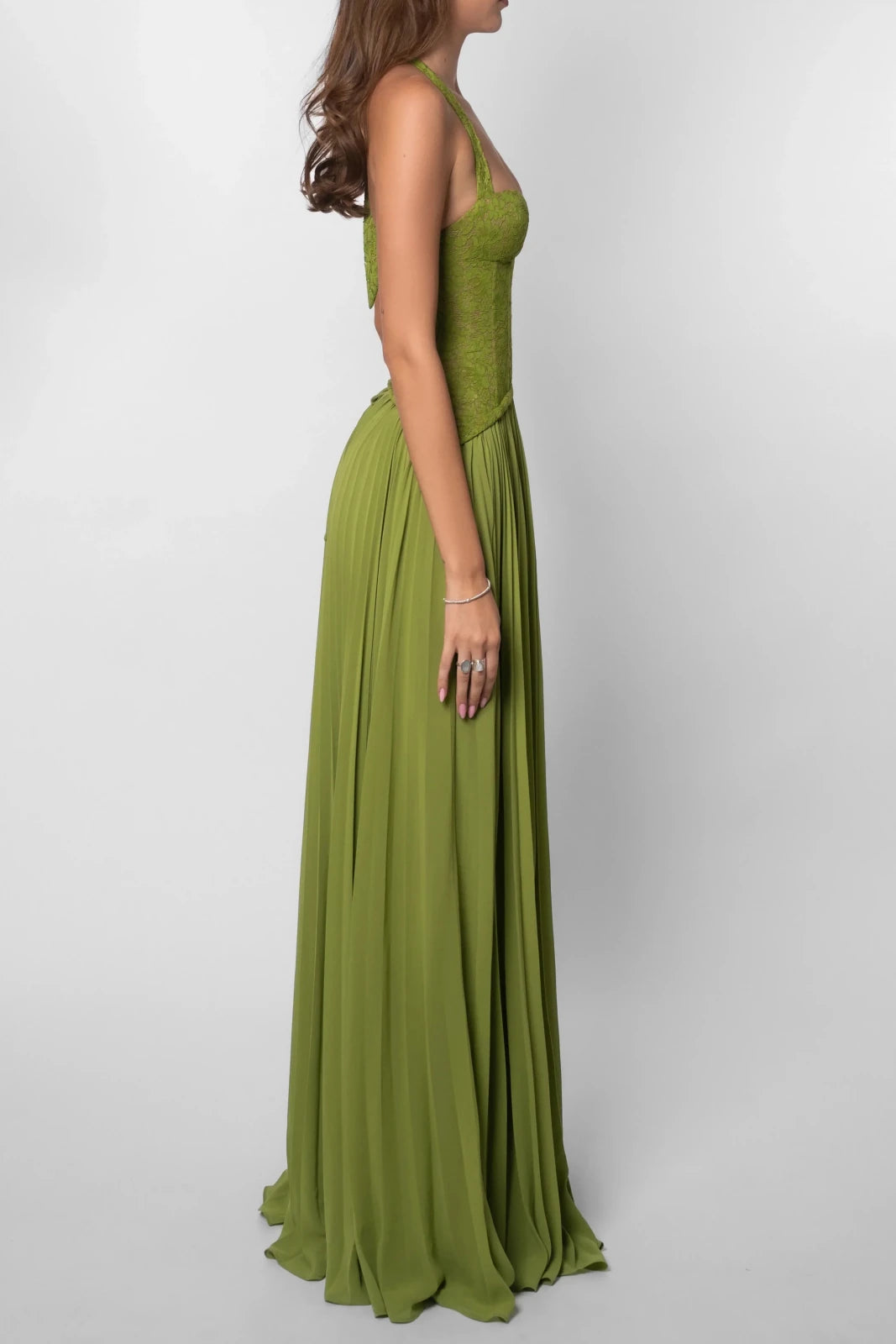 Miss | Jurk Dames Maxi Plissé Corset - Polyester - Miss Madera MIS-CC52AE