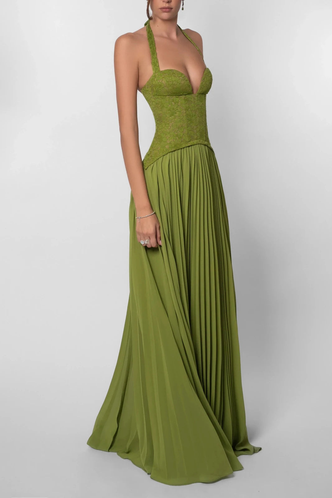 Miss | Jurk Dames Maxi Plissé Corset - Polyester - Miss Madera MIS-CC52AE
