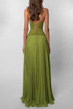 Miss | Jurk Dames Maxi Plissé Corset - Polyester - Miss Madera MIS-CC52AE