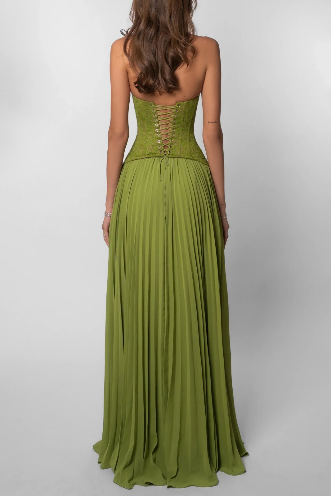 Miss | Jurk Dames Maxi Plissé Corset - Polyester - Miss Madera MIS-CC52AE