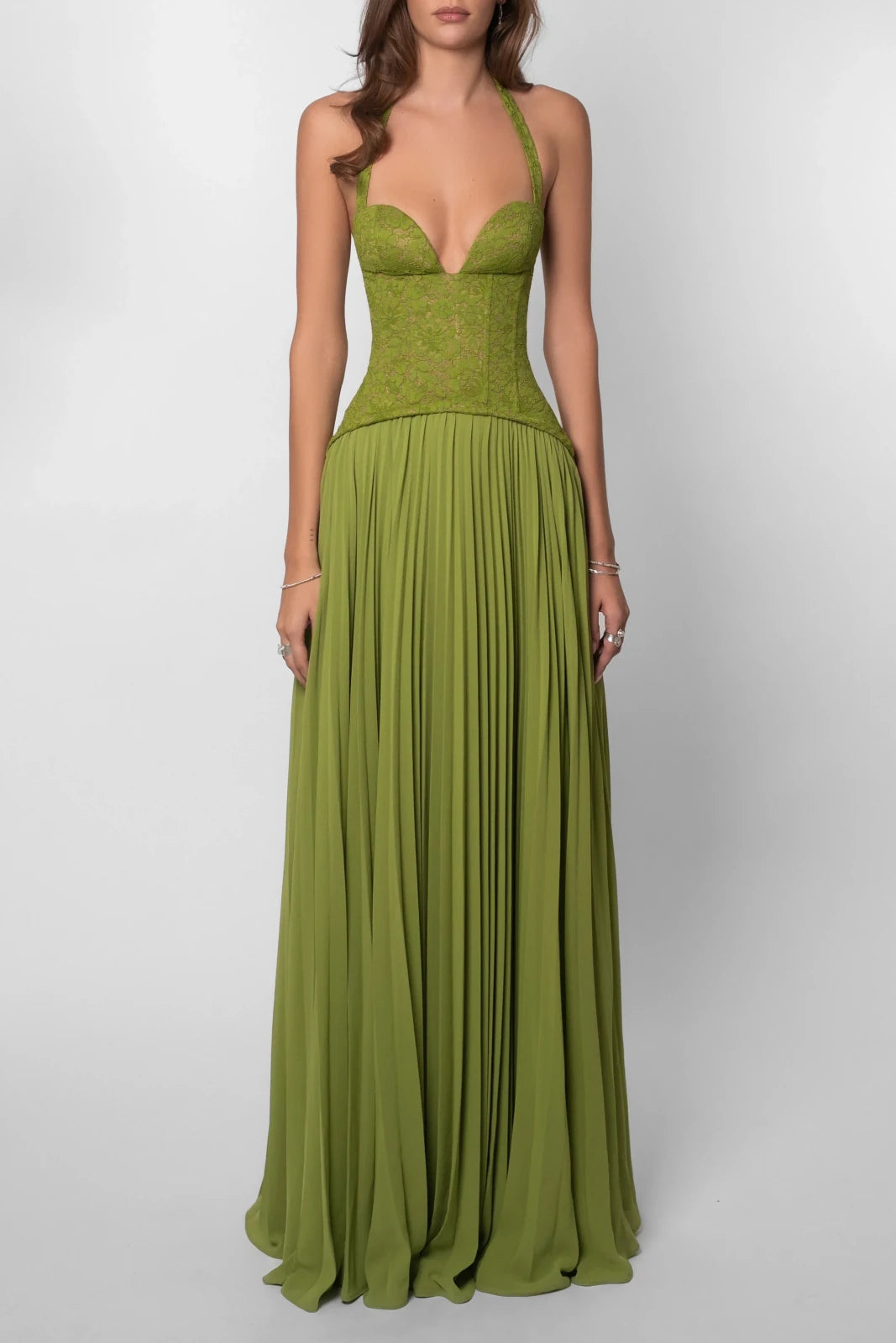Miss | Jurk Dames Maxi Plissé Corset - Polyester - Miss Madera MIS-CC52AE