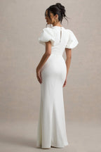 Miss | Jurk Dames Maxi Pofmouw Gelegenheid - Scuba Crêpe - Miss Madera MIS-2YMARG