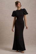 Miss | Jurk Dames Maxi Pofmouwen Gelegenheid - Scuba Crêpe - Miss Madera MIS-1BUAN4