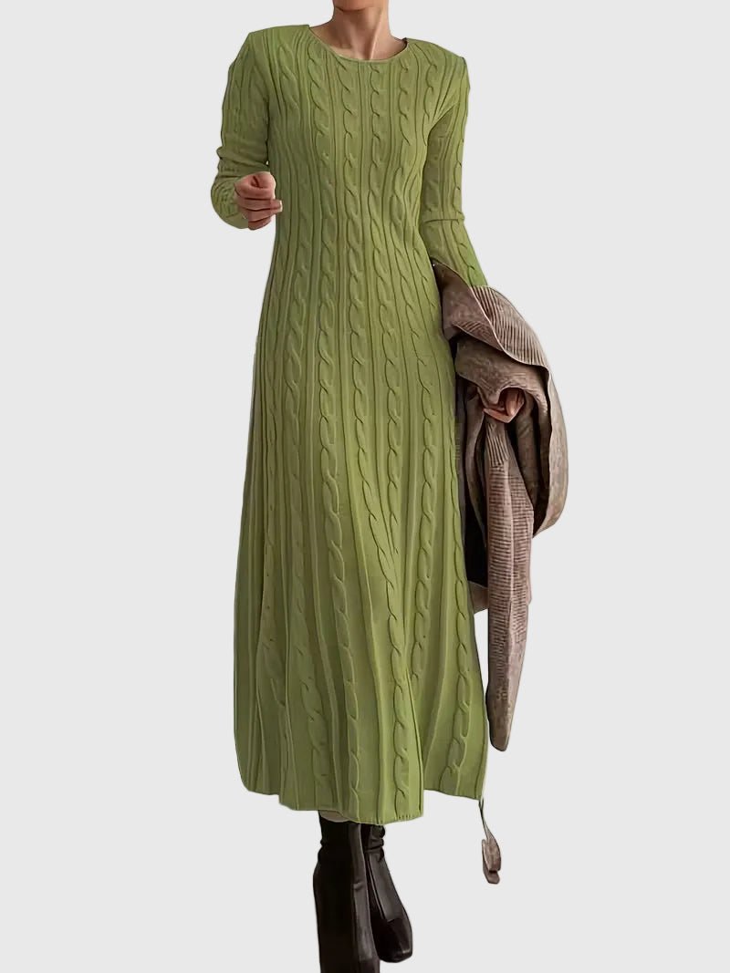 Miss | Jurk Dames Maxi Relaxed Winter - Kabelbreisel - Miss Madera MIS-KIHD3K
