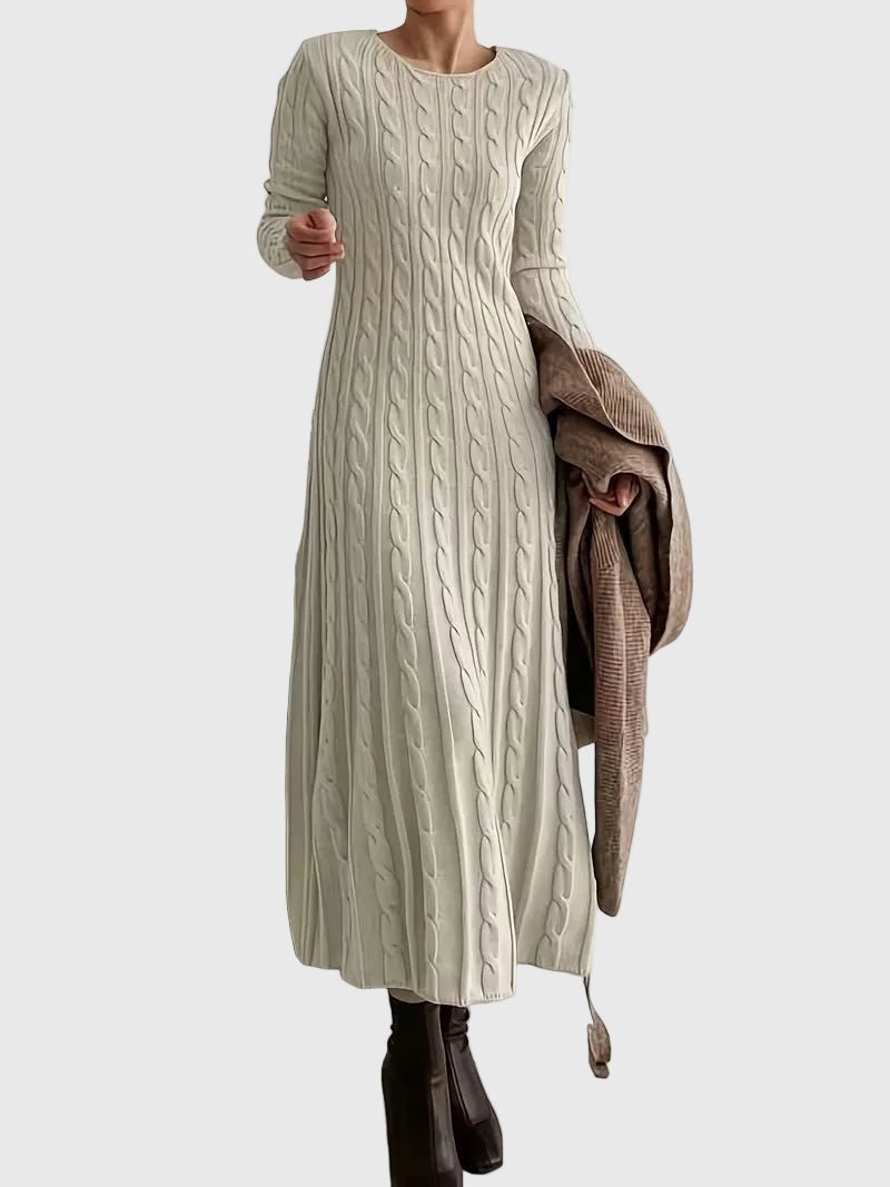 Miss | Jurk Dames Maxi Relaxed Winter - Kabelbreisel - Miss Madera MIS-6U9Q2N