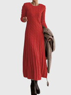 Miss | Jurk Dames Maxi Relaxed Winter - Kabelbreisel - Miss Madera MIS-8KHBXT