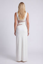 Miss | Jurk Dames Maxi Ronde Halslijn - Jersey - Miss Madera MIS-6ALZTG