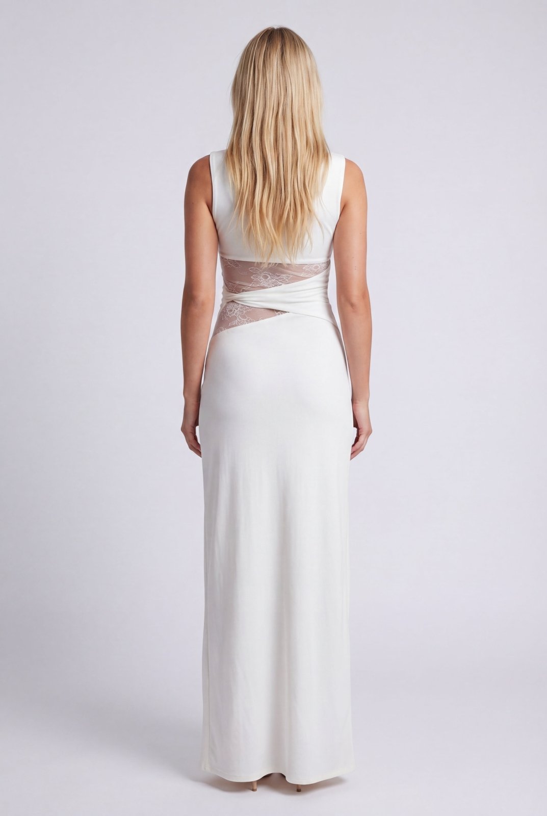 Miss | Jurk Dames Maxi Ronde Halslijn - Jersey - Miss Madera MIS-6ALZTG