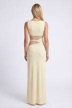 Miss | Jurk Dames Maxi Ronde Halslijn - Jersey - Miss Madera MIS-DXG3CY