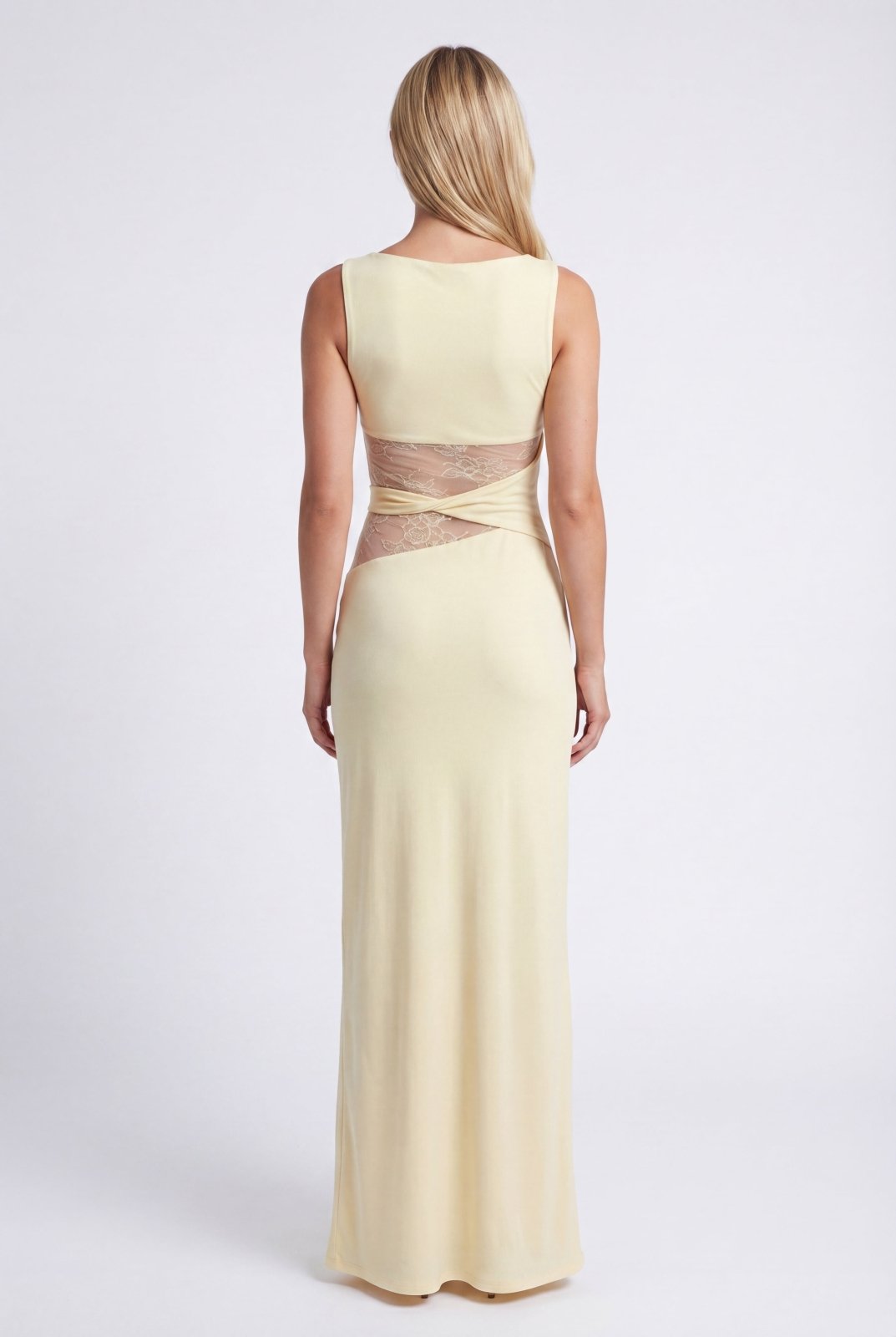 Miss | Jurk Dames Maxi Ronde Halslijn - Jersey - Miss Madera MIS-DXG3CY