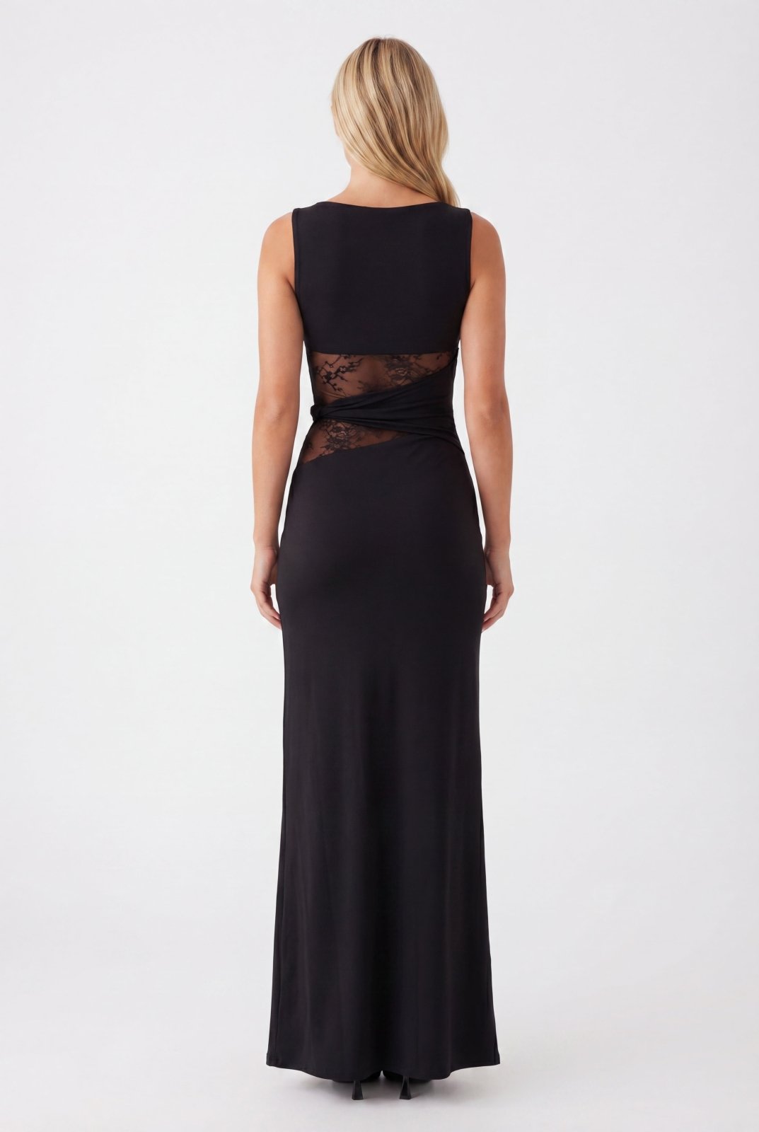 Miss | Jurk Dames Maxi Ronde Halslijn - Jersey - Miss Madera MIS-DXG3CY