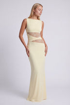 Miss | Jurk Dames Maxi Ronde Halslijn - Jersey - Miss Madera MIS-DXG3CY