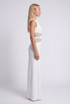 Miss | Jurk Dames Maxi Ronde Halslijn - Jersey - Miss Madera MIS-6ALZTG