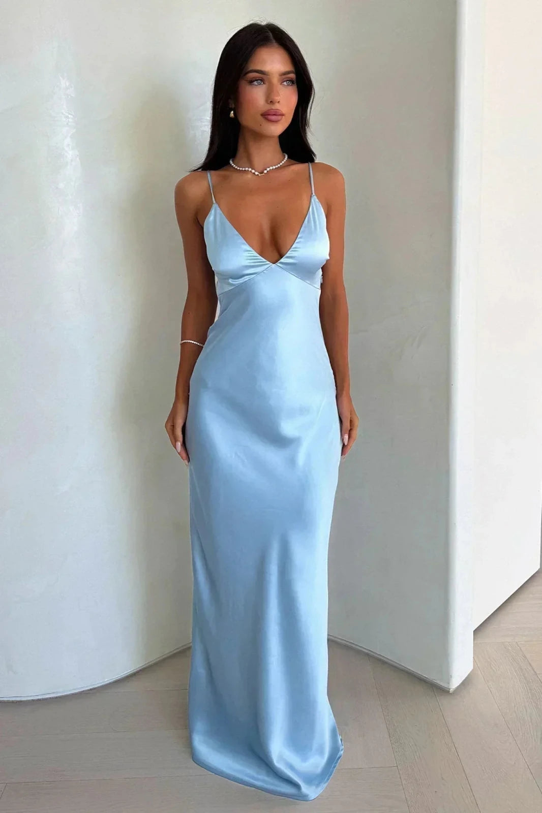 Miss | Jurk Dames Maxi - Satijn - Miss Madera MIS-A1925B