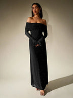 Miss | Jurk Dames Maxi Schouderloos - Glitter - Miss Madera MIS-08540A