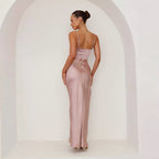 Miss | Jurk Dames Maxi Spaghettibandjes - Viscose - Miss Madera MIS-MG36H4