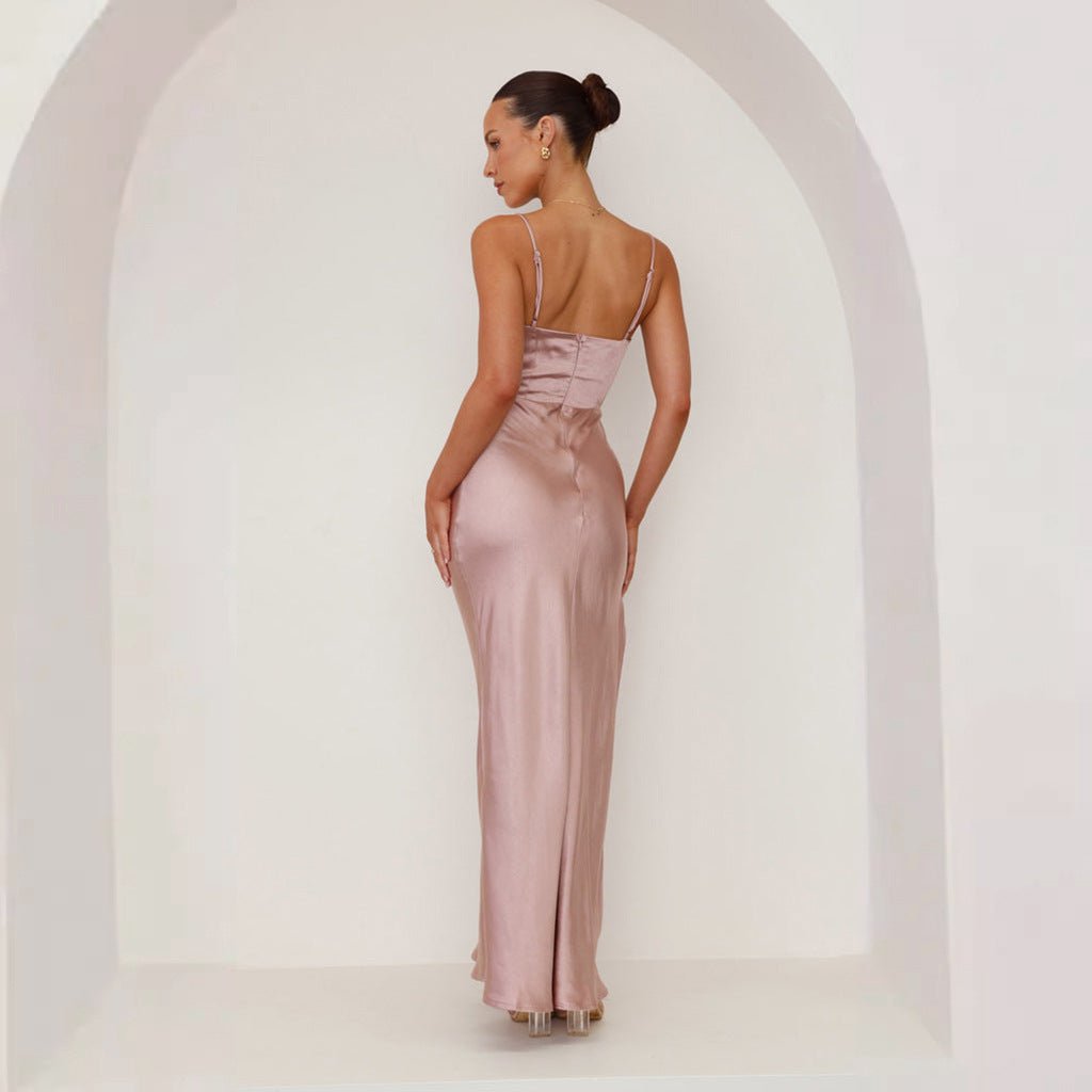 Miss | Jurk Dames Maxi Spaghettibandjes - Viscose - Miss Madera MIS-MG36H4