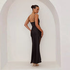 Miss | Jurk Dames Maxi Spaghettibandjes - Viscose - Miss Madera MIS-ATGKX9
