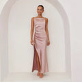 Miss | Jurk Dames Maxi Spaghettibandjes - Viscose - Miss Madera MIS-MG36H4