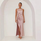 Miss | Jurk Dames Maxi Spaghettibandjes - Viscose - Miss Madera MIS-MG36H4