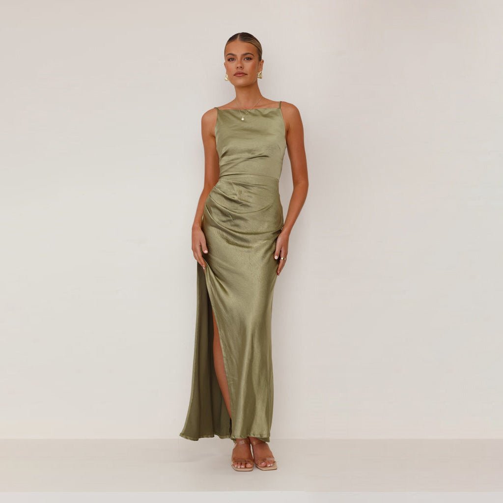 Miss | Jurk Dames Maxi Spaghettibandjes - Viscose - Miss Madera MIS-5GP2JP