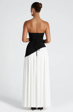 Miss | Jurk Dames Maxi Strapless - Viscose Blend - Miss Madera