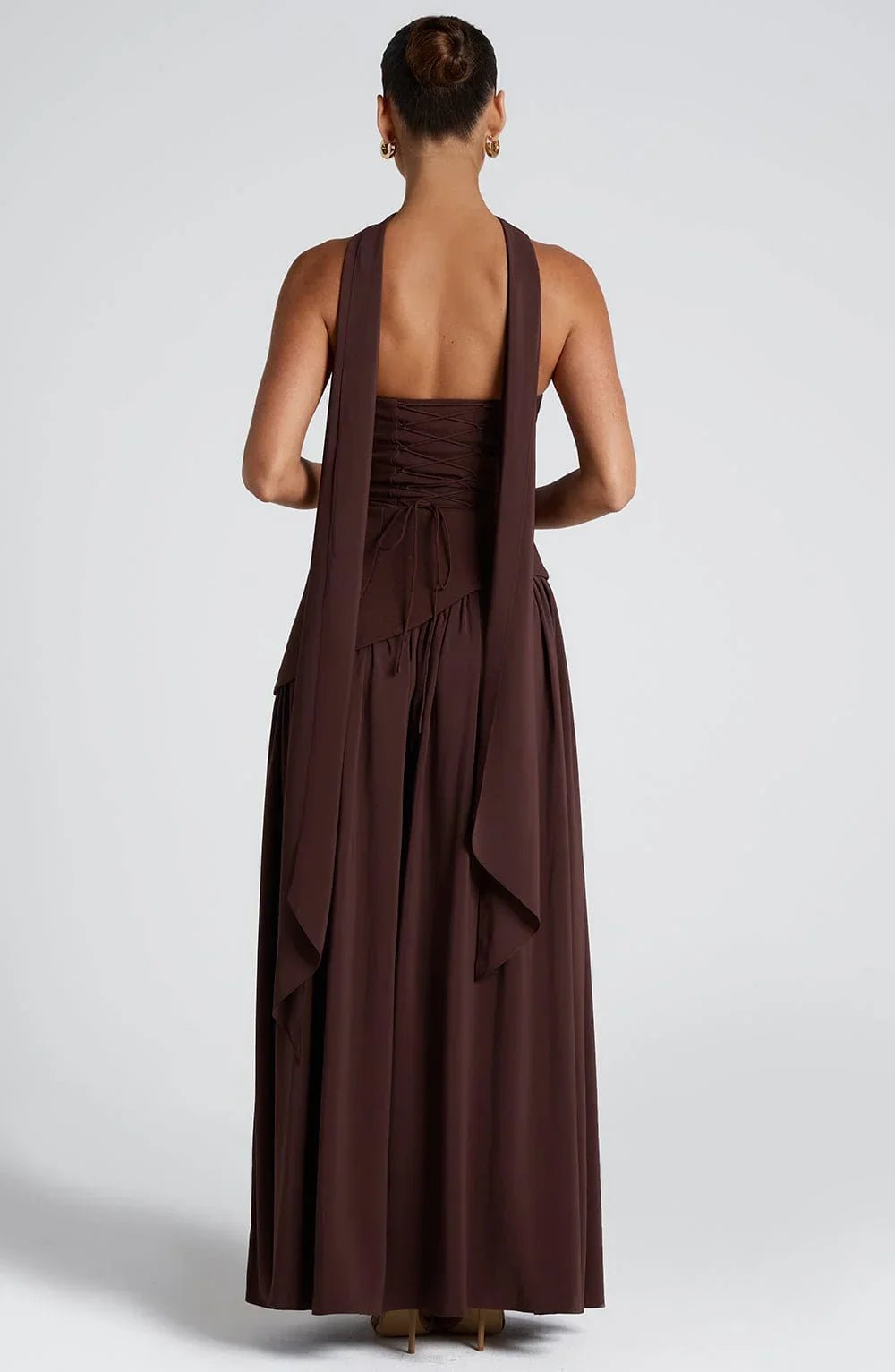 Miss | Jurk Dames Maxi Strapless - Viscose Blend - Miss Madera