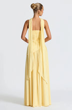 Miss | Jurk Dames Maxi Strapless - Viscose Blend - Miss Madera