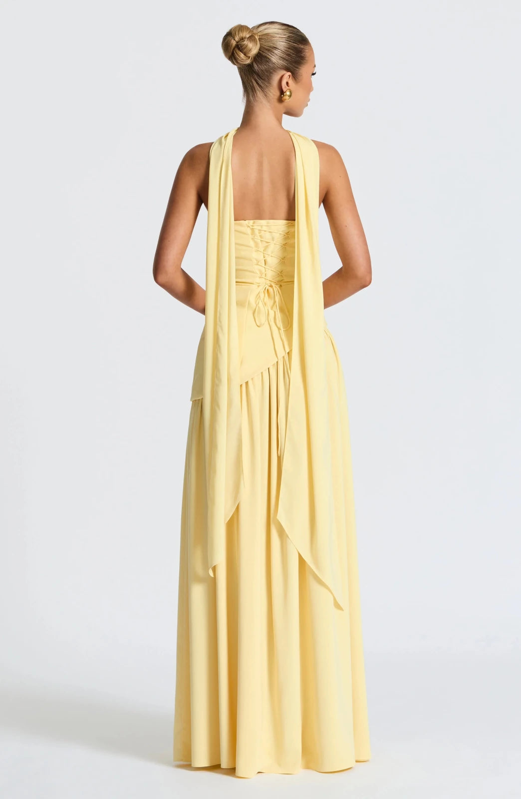 Miss | Jurk Dames Maxi Strapless - Viscose Blend - Miss Madera