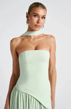 Miss | Jurk Dames Maxi Strapless - Viscose Blend - Miss Madera