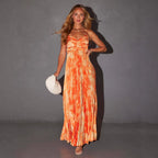 Miss | Jurk Dames Maxi Sweetheart Geplooide Rok Gerucht Lijfje - Miss Madera MIS-WX8CNJ