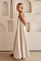 Miss | Jurk Dames Maxi Trapeze Zomer - Viscose - Miss Madera MIS-MZUHD9