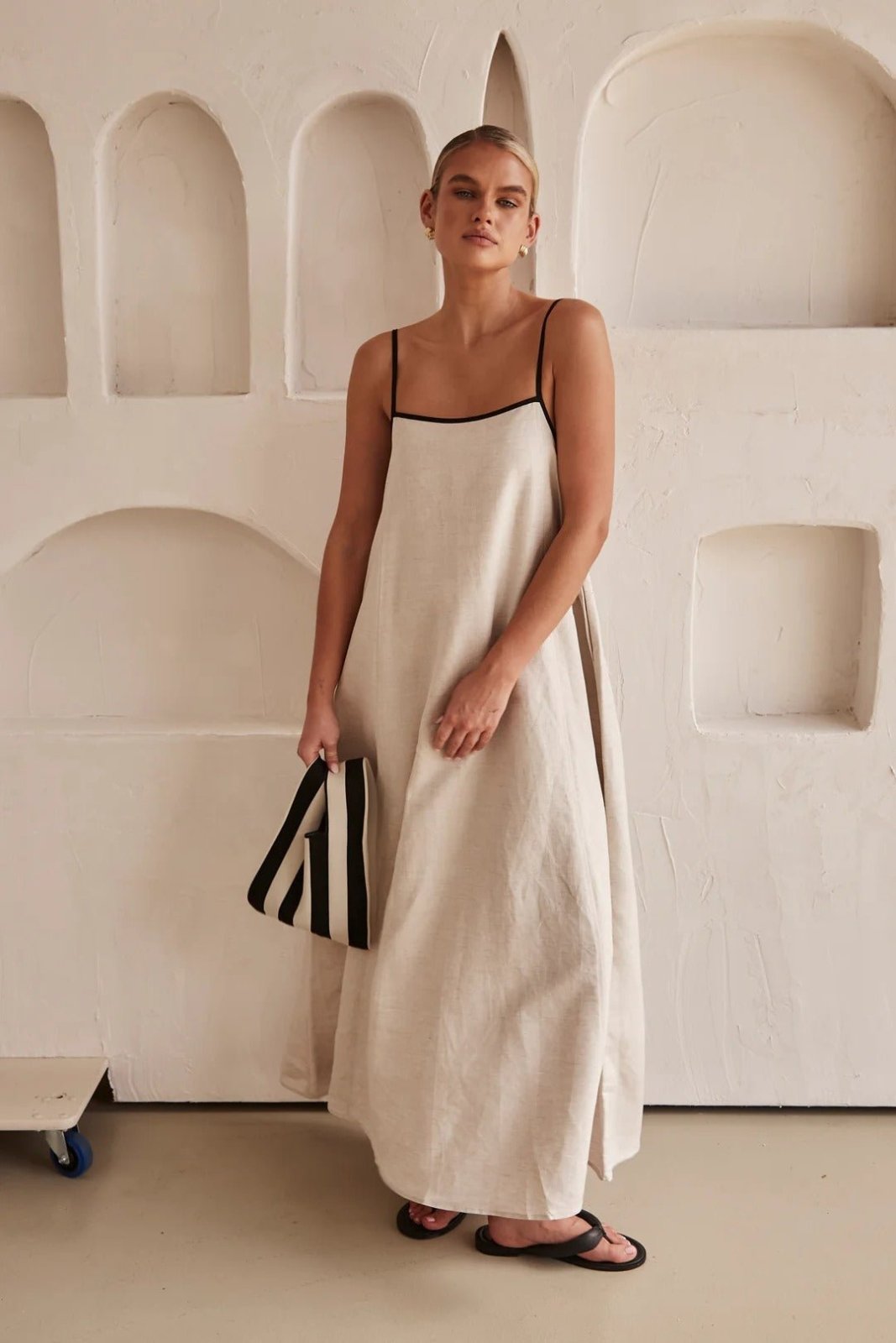 Miss | Jurk Dames Maxi Trapeze Zomer - Viscose - Miss Madera MIS-MZUHD9