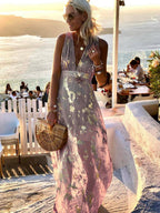Miss | Jurk Dames Maxi V-hals Mouwloos - Glitter - Miss Madera MIS-IDCZHZ