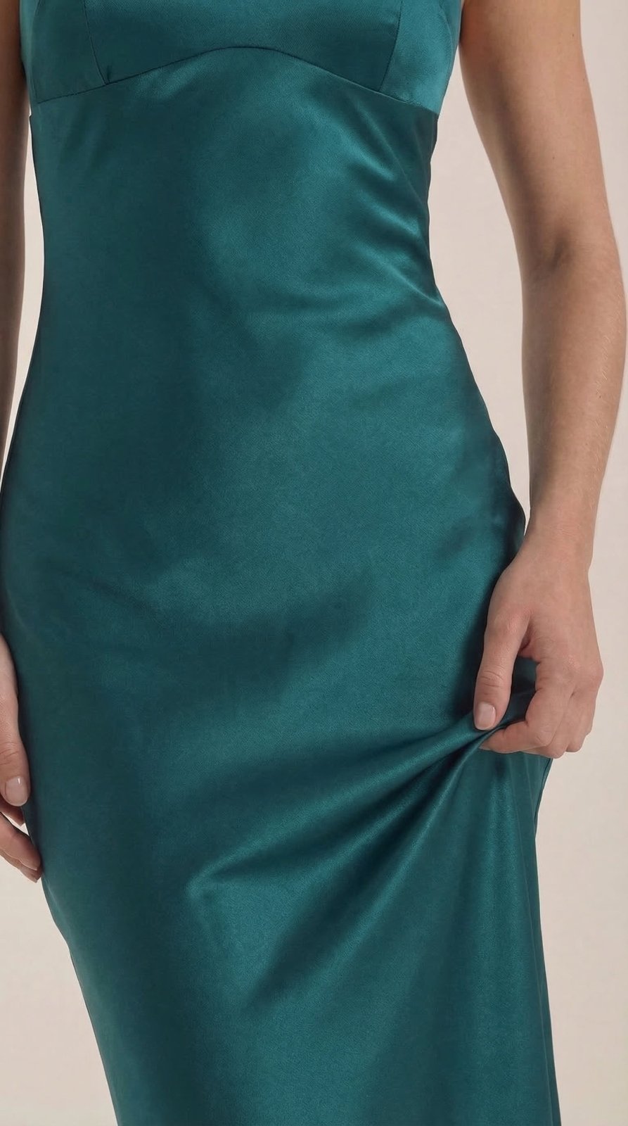 Miss | Jurk Dames Maxi V-hals Spaghettibandjes Avond - Satijn - Miss Madera MIS-1TG6M9