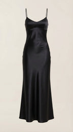 Miss | Jurk Dames Maxi V-hals Spaghettibandjes Avond - Satijn - Miss Madera MIS-QGGXK4
