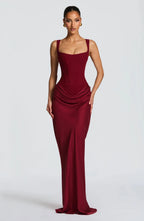 Miss | Jurk Dames Maxi Vierkante Hals Avond - Polyester - Miss Madera MIS-EI7QRP