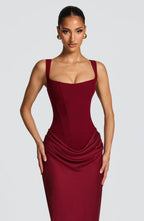 Miss | Jurk Dames Maxi Vierkante Hals Avond - Polyester - Miss Madera MIS-EI7QRP