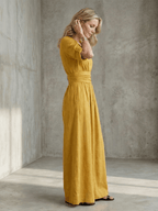 Miss | Jurk Dames Maxi Wikkel V-hals - Viscose - Miss Madera MIS-SKYNZA
