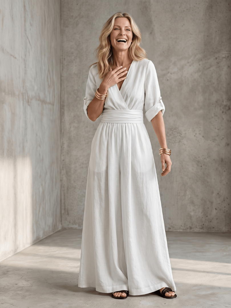Miss | Jurk Dames Maxi Wikkel V-hals - Viscose - Miss Madera MIS-7KO4L2
